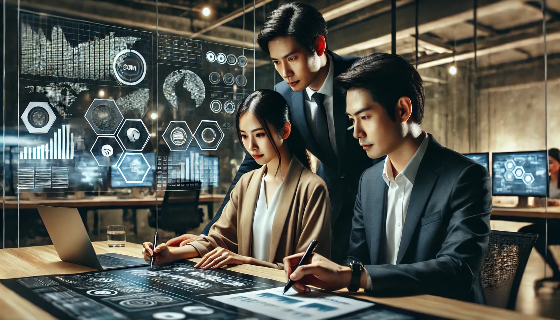 Expert team working